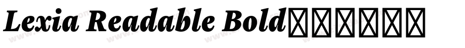 Lexia Readable Bold字体转换